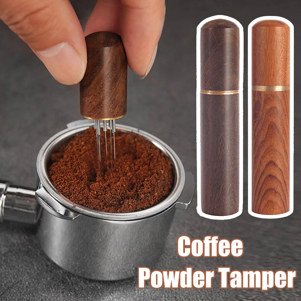 Stainless Steel Coffee Powder Tamper Espresso Powder Stirrer Distributor Leveler Tools Cafe Stirring Barista Accessories Kitchen