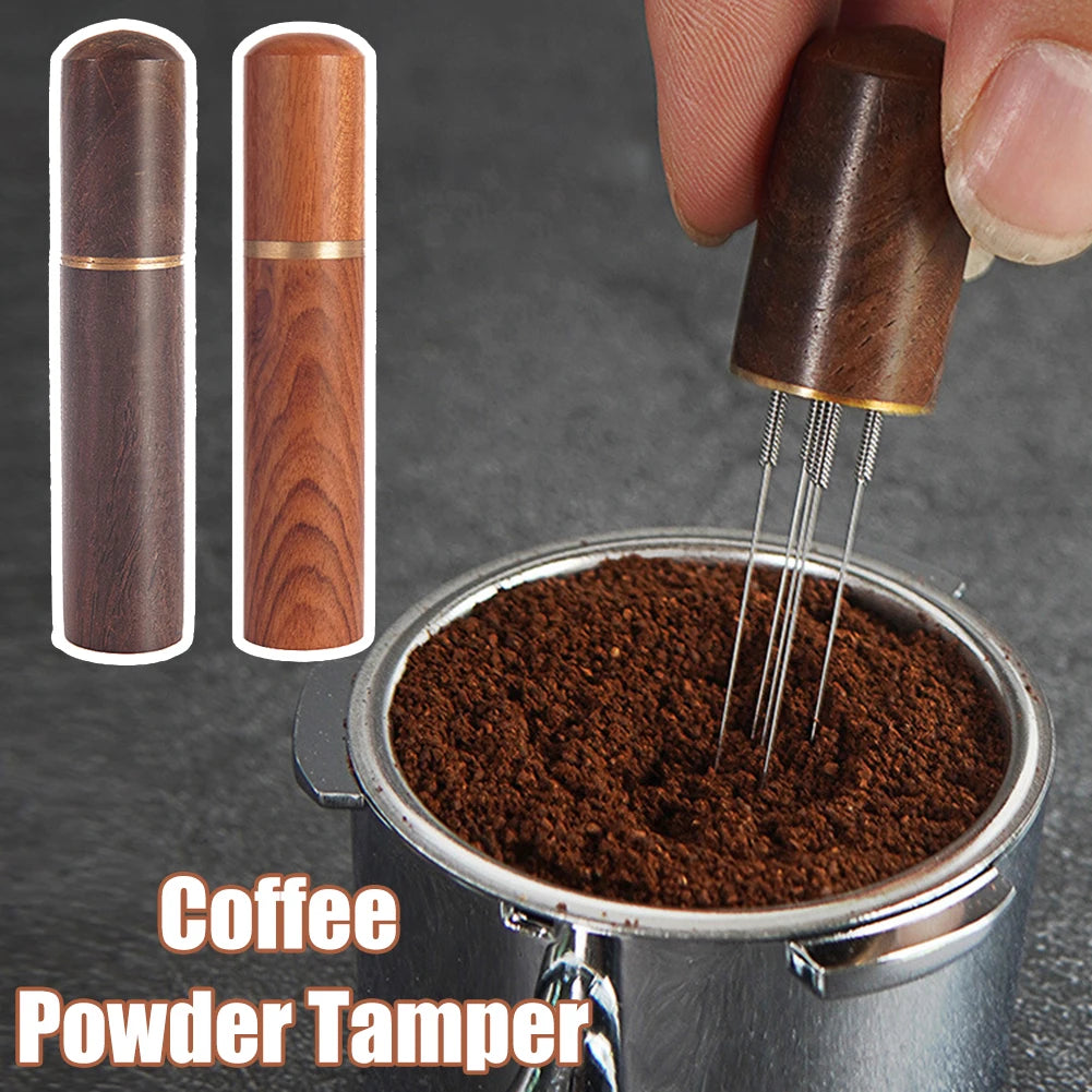 Stainless Steel Coffee Powder Tamper Espresso Powder Stirrer Distributor Leveler Tools Cafe Stirring Barista Accessories Kitchen