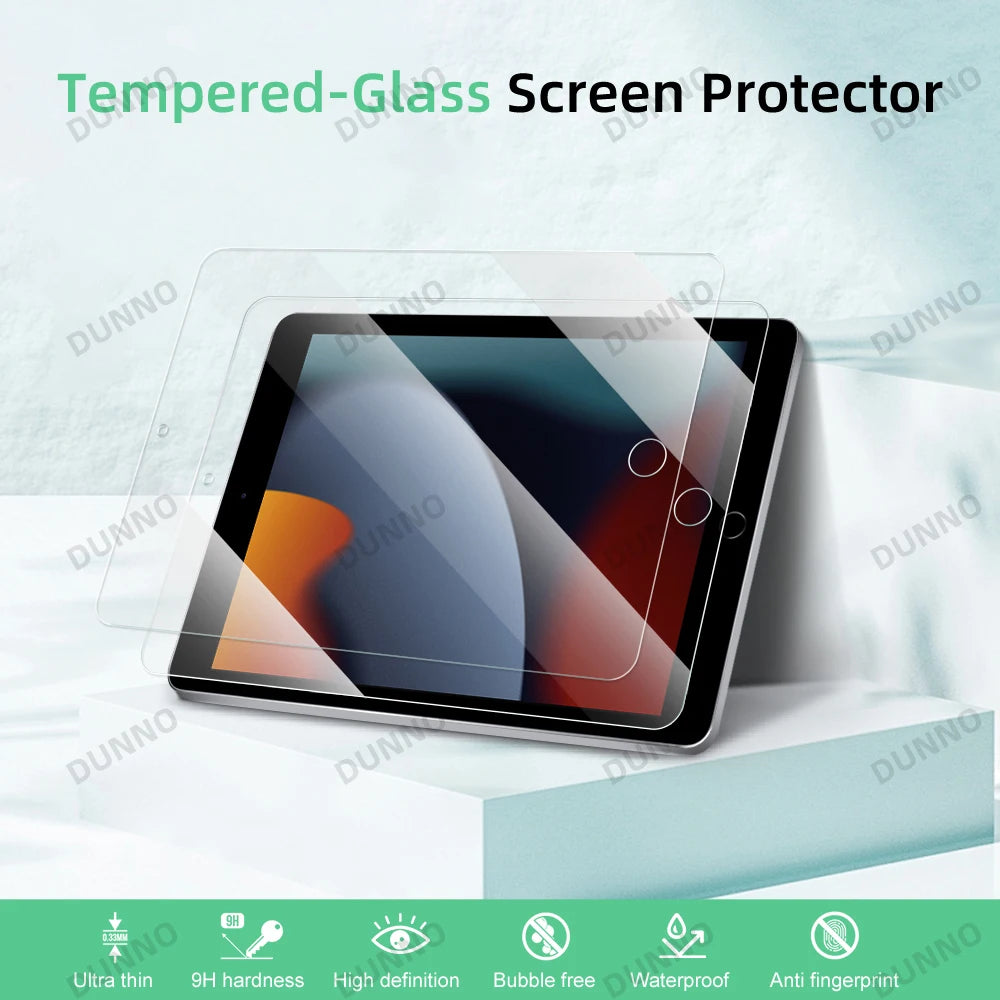 For 2Pcs iPad Pro 11 Tempered Glass Screen Protector For iPad Air 4 5 10.9 10th 7/8/9th Generation 5/6th Pro 9.7 Mini 6 HD Film