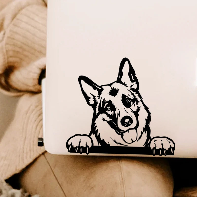 Cars Accessorie Decals Funny Dog With Name Car Decal Dogs Pet Animals Laptop Vinyl Sticker For Apple MacBook Pro/Air Decoration