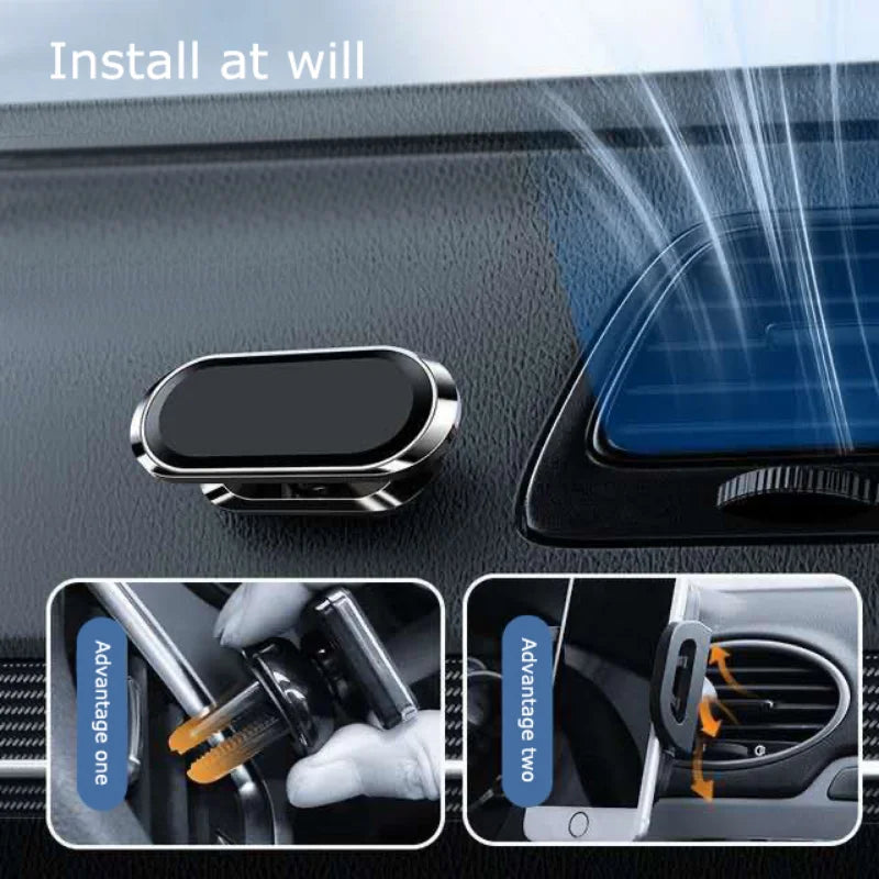 Rotating Magnetic Car Phone Holder Air Outlet GPS Support Strong Magnet Smartphone Stand in Car for iPhone 14 13 Pro Samsung MI