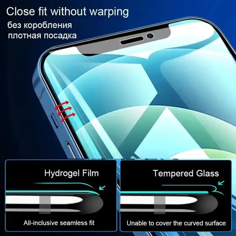 4Pcs Hydrogel Film Full Cover For iPhone 11 12 13 14 Pro Max mini Screen Protector For iPhone 14 8 7 Plus 6 5s SE 2020 Not Glass