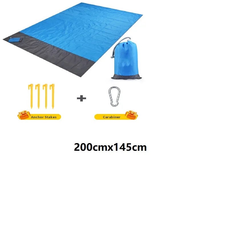 Beach Blanket Sandproof Waterproof Beach Mat Lightweight Picnic Blanket for Travel Hiking Sports