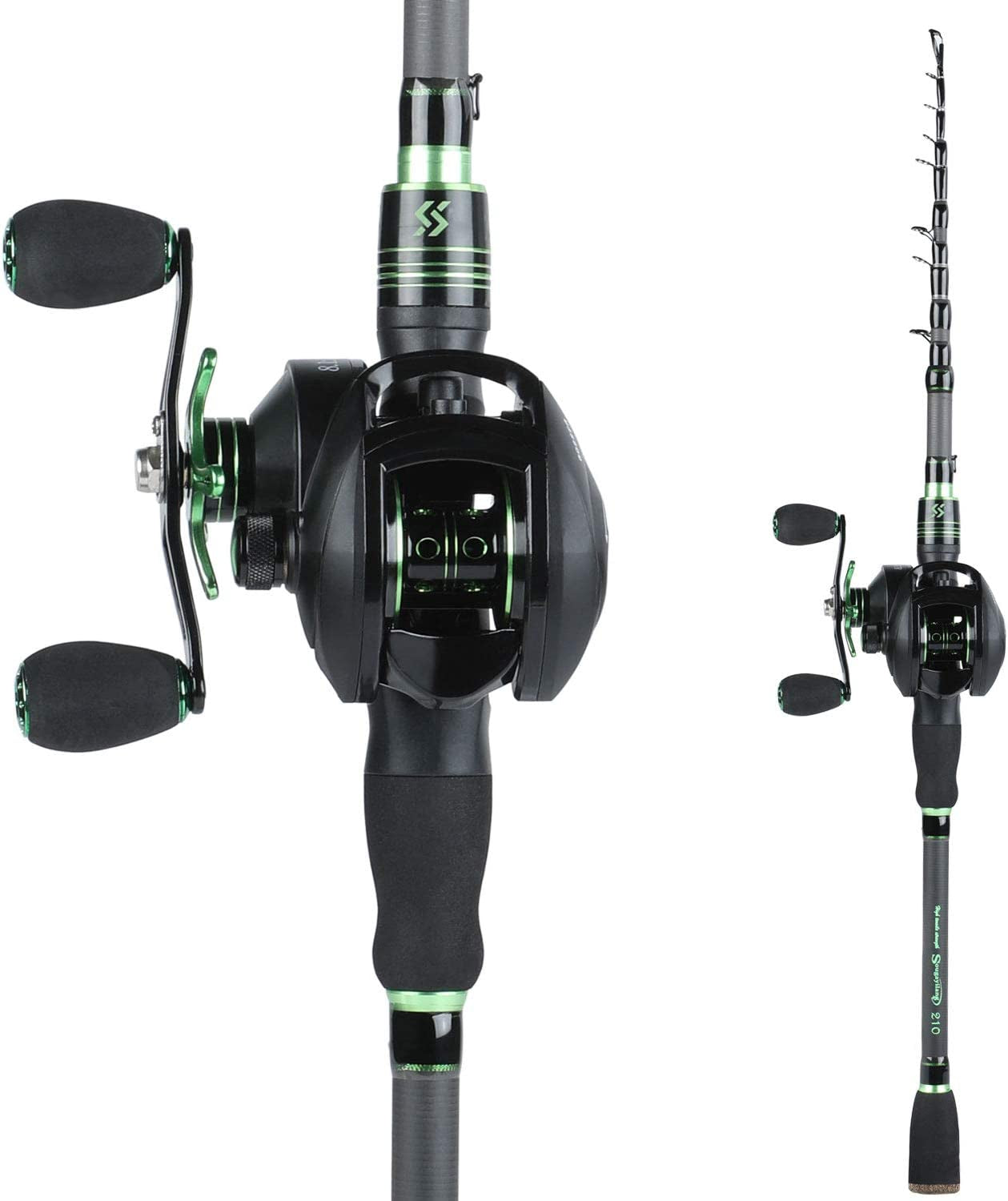 Centron Spinning Reel – Fishing Rod Combos,Graphite 2Pc Blanks, Stainless Steel Guides