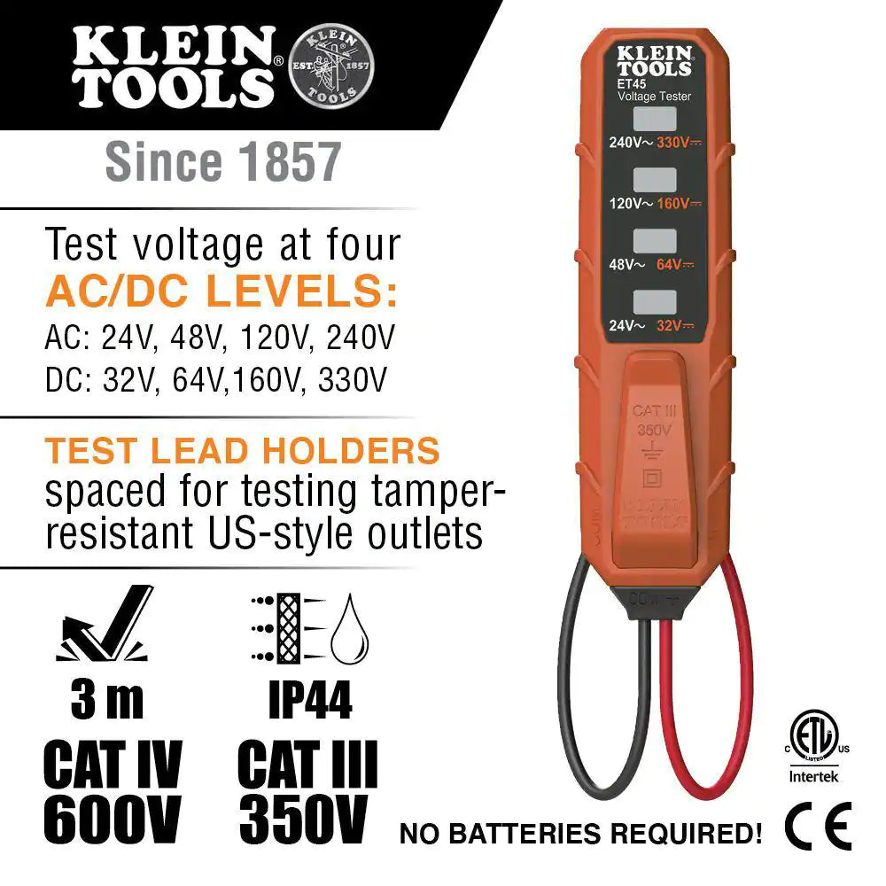 Electrical Test Kit with Voltage and Receptacle Tester