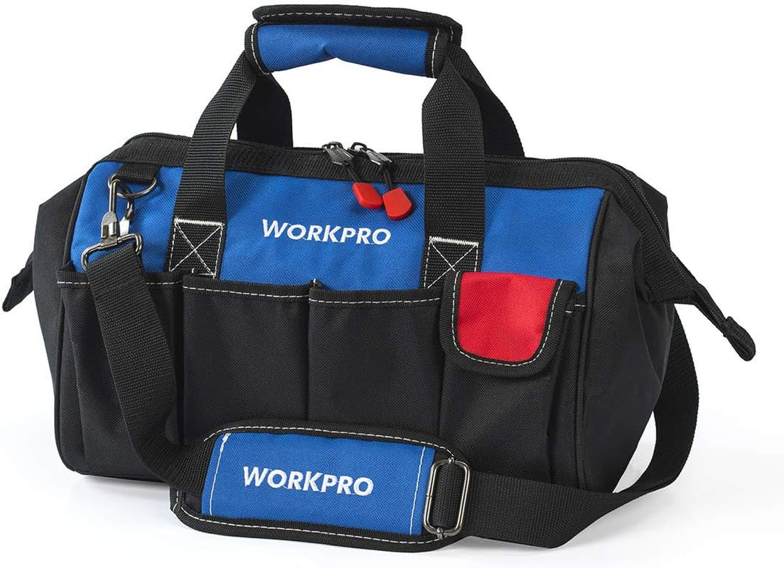 14-Inch Tool Bag, Multi-Pocket Tool Organizer with Adjustable Shoulder Strap