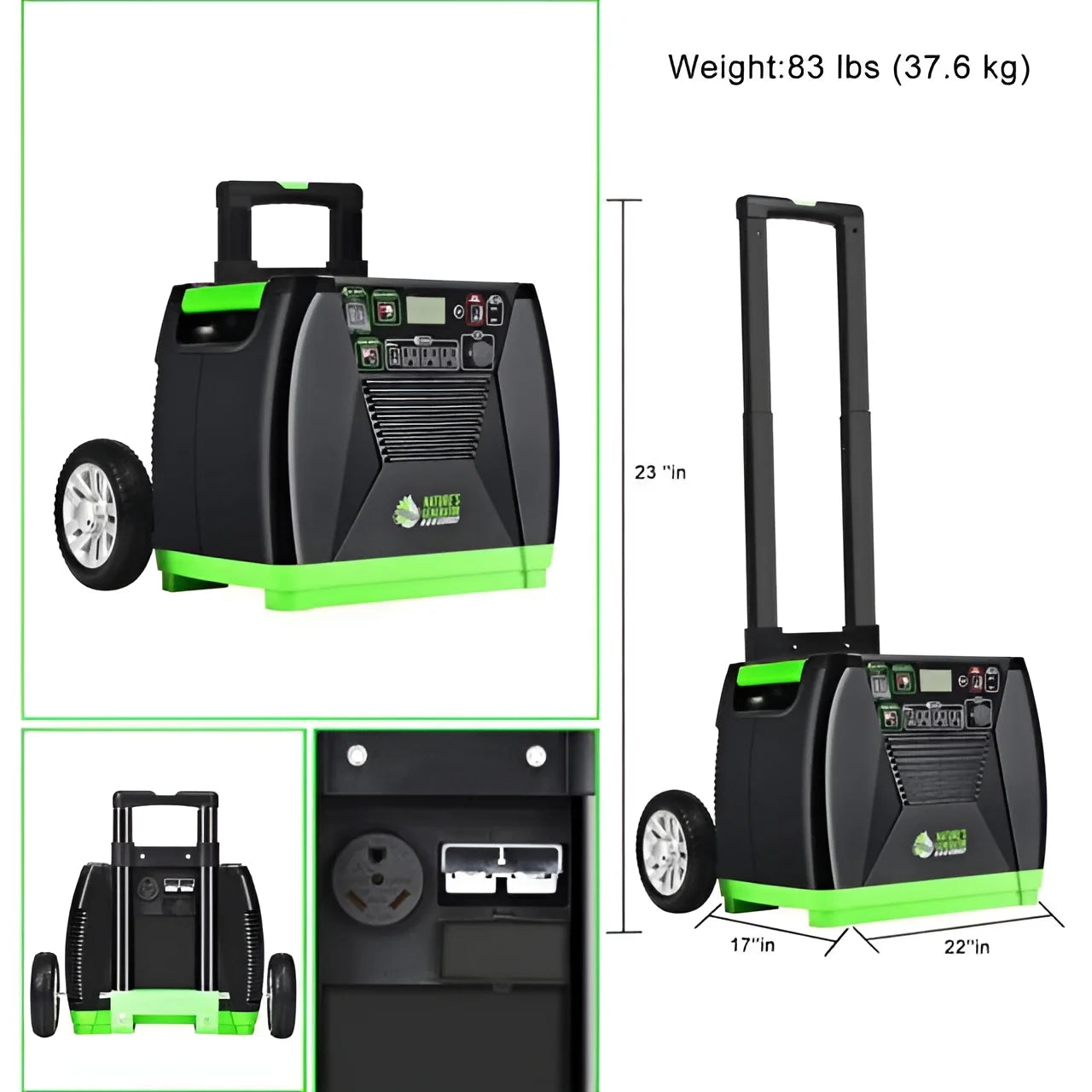 Elite Portable Solar & Wind Powered 3600 Watts Generator