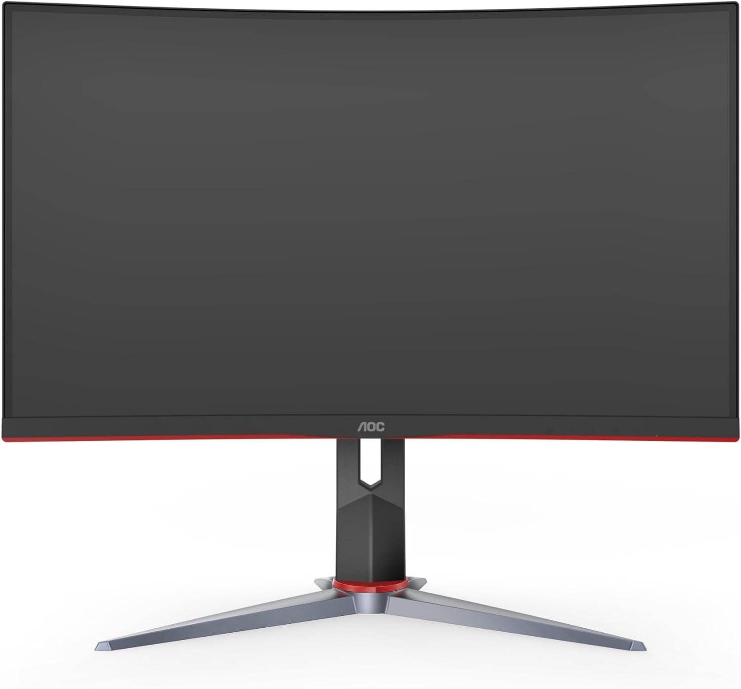 CQ27G2 27" Super Curved Frameless Gaming Monitor QHD 2K, 1500R VA, 1Ms, 144Hz, Freesync, Height Adjustable, 3-Yr Zero Dead Pixel, Black/Silver