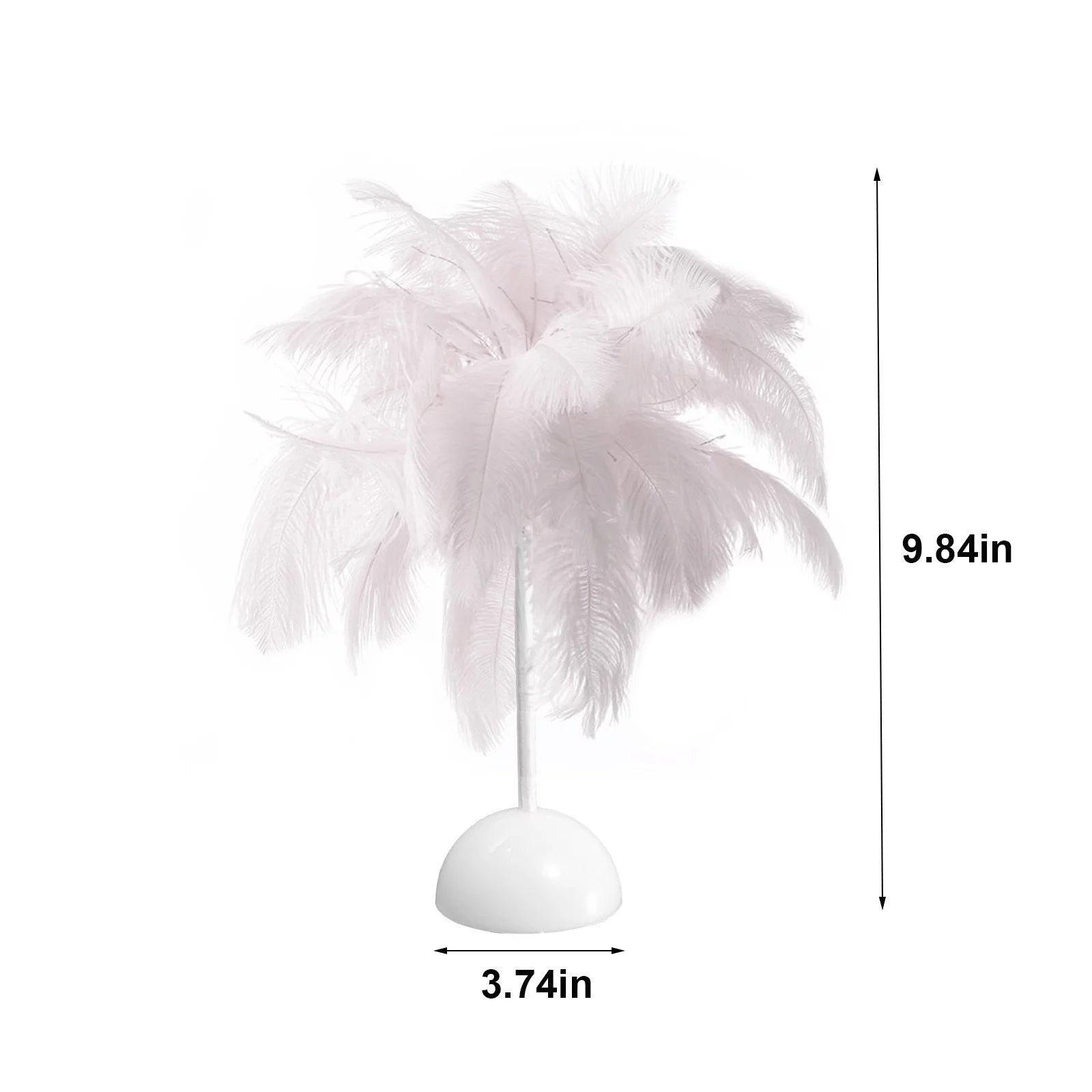 Feather Lamp,Lamps for Night Stands,Nightstand Lamp, Bedroom Table Lamp, Decorations for Bedroom, Mother'S Day Gifts(White)