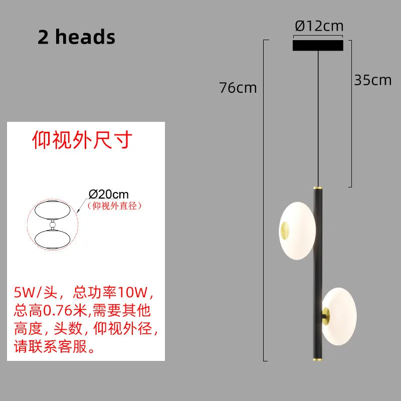 LED Pendant Lamp for Spiral Staircase Lighting Ceiling Chandelier Modern Luxury Villa Living Room Lighting Fixtures Chandelier