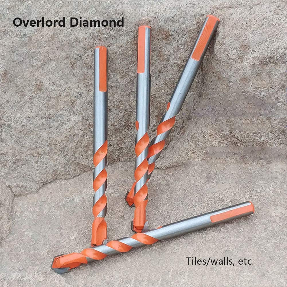 Triangular-Overlord Handle Multifunctional Drill Bits Ultimate Punching Drill Bits for Tile,Concrete,Brick,Glass,Plastic and Wood