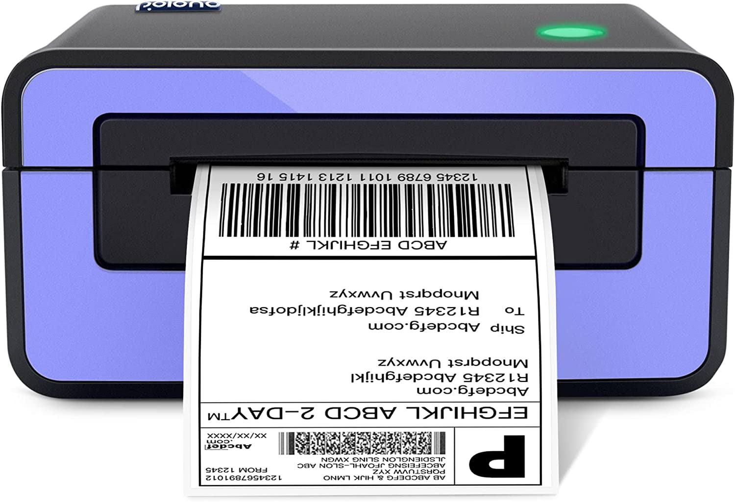 Shipping Label Printer, PL60 4X6 Label Printer for Shipping Packages, Direct Thermal Printer, Compatible with Windows, Mac, Linux, Widely Use for Shopify, Ebay, Amazon, UPS, Fedex, Etsy, Purple