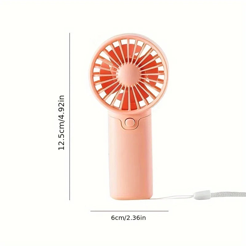 Portable Mini Fan Convenient Creative Small Fan Handheld Pocket Hand-Held Fan Lightweight Adjustable Cute Small Fan Student Gift