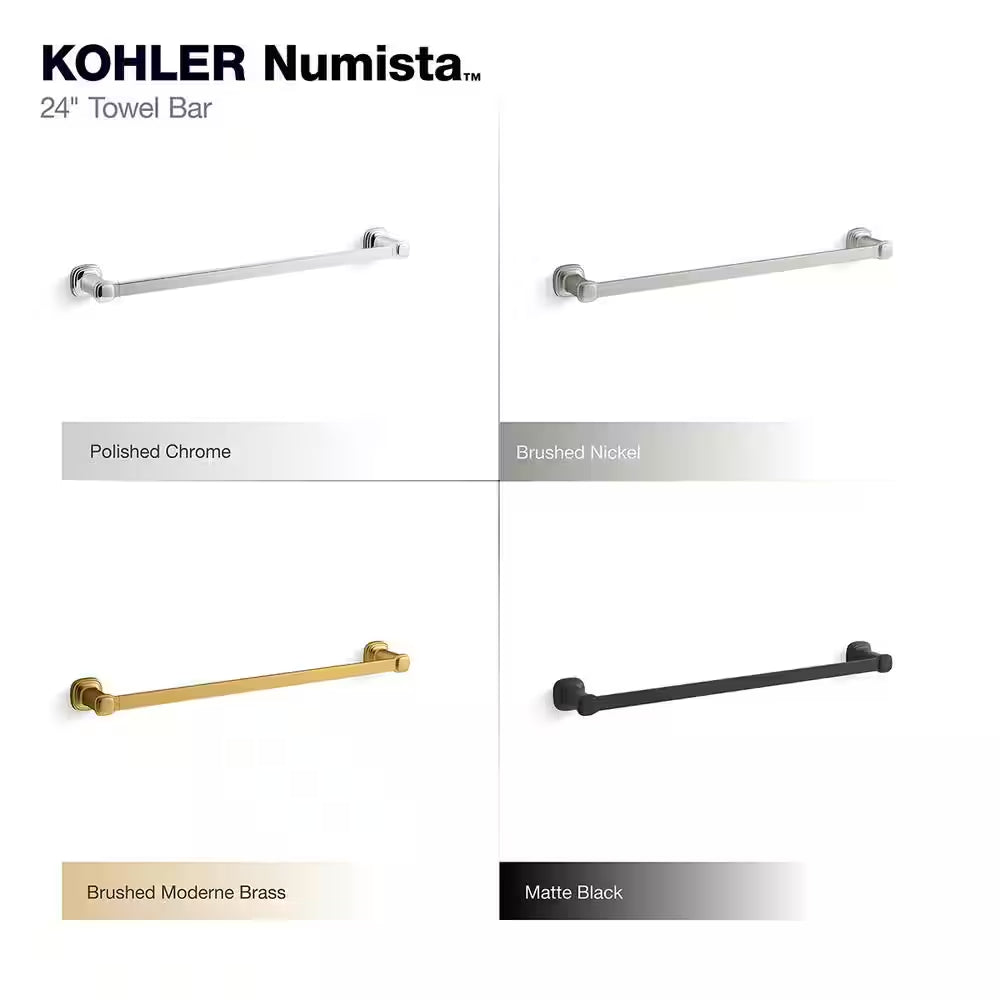 Numista 24 In. Towel Bar in Brushed Nickel