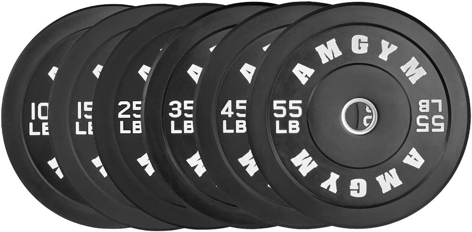 Bumper Plates, Olympic Weight Plates Set, Rubber Bumper Weights Plate with 2 Inch Steel Insert for Barbell, Standard Strength Training Plates for Weightlifting, Single, Pair