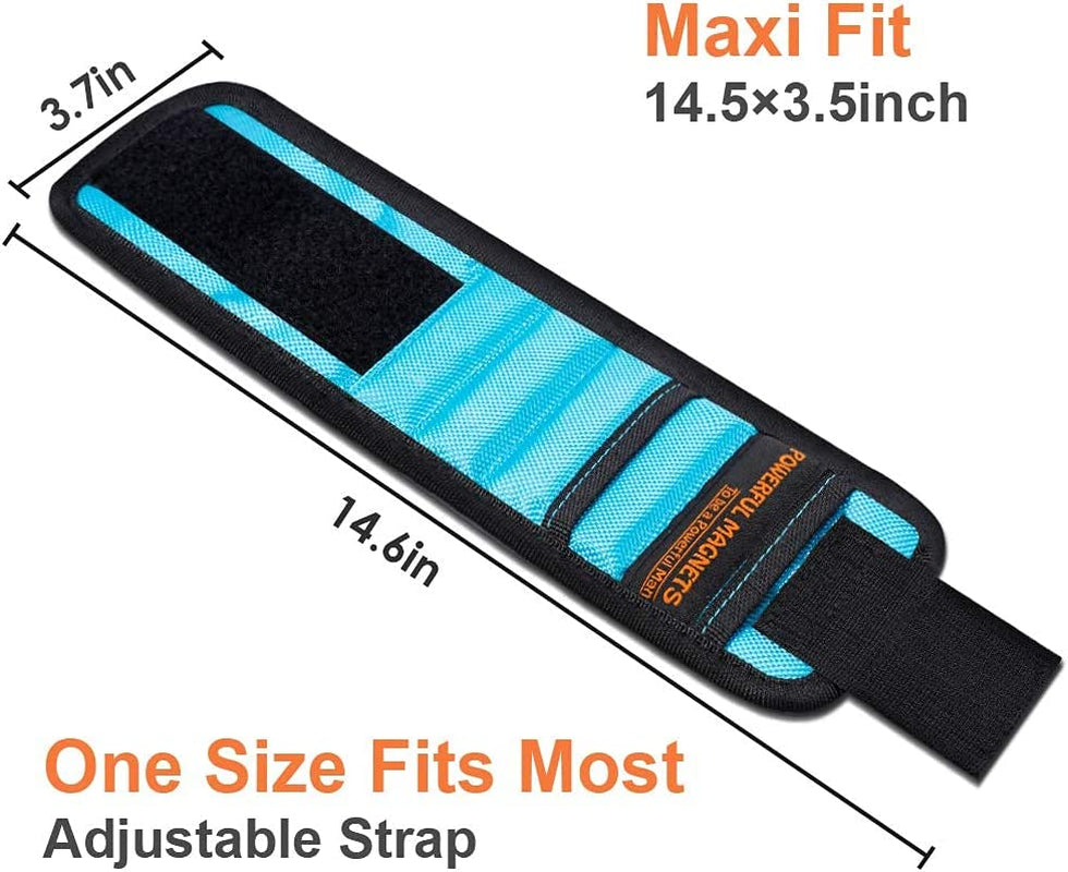 Magnetic Wristband Stocking Stuffers for Men, Strong Tool Belt with 15 Magnets for Holding Screws Nails Drill Bits, Wrist Band Tool Holder Cool Gadgets Gifts for Men Women Dad Husband Him DIY Handyman